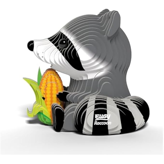 103 RACCOON. ECO-FRIENDLY 3D PAPER PUZZLE - Image 2